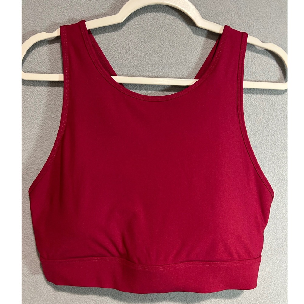 Fabletics Sports Bra Womens XXL Red Crossback Activewear Workout Yoga Gym